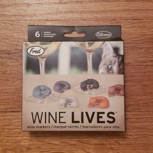 6pc Cat Wine Glass Charms